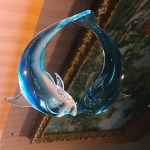 Murano glass dolphins